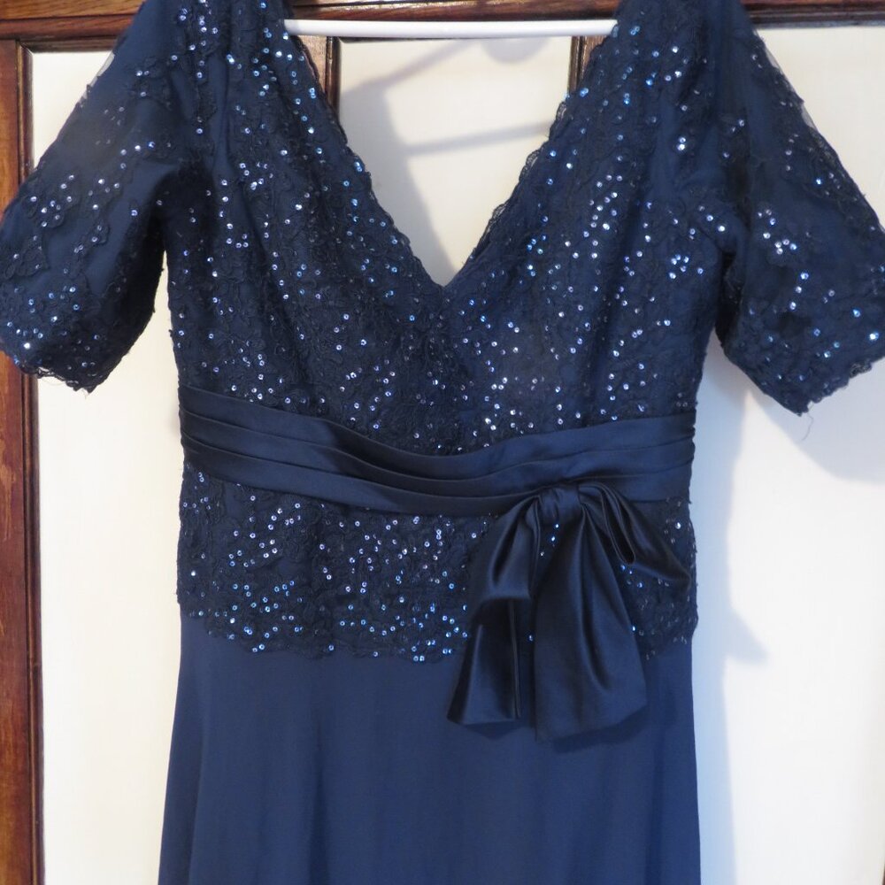 Pronovias Bridal Party Cocktail Dress 5284 Navy Blue - Picture 4 of 5